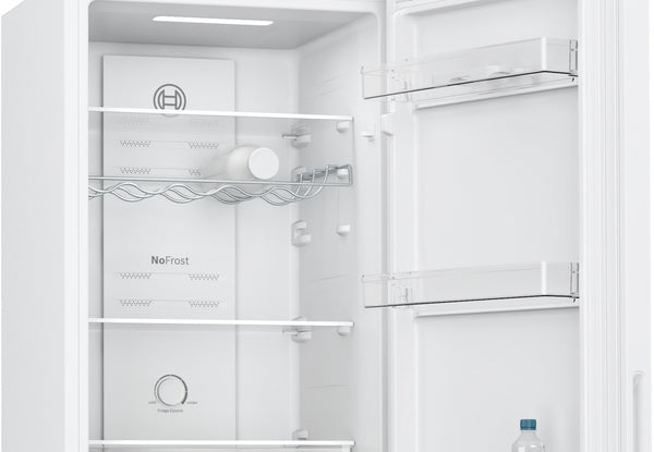 Bosch Series 2, Free-standing fridge-freezer, 182.4 x 55 cm, White, FROST FREE