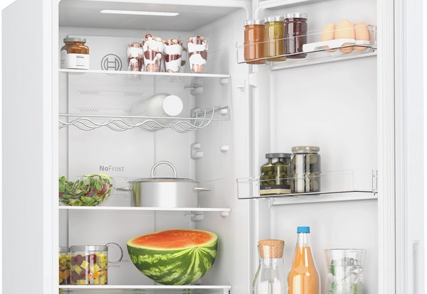 Bosch Series 2, Free-standing fridge-freezer, 182.4 x 55 cm, White, FROST FREE