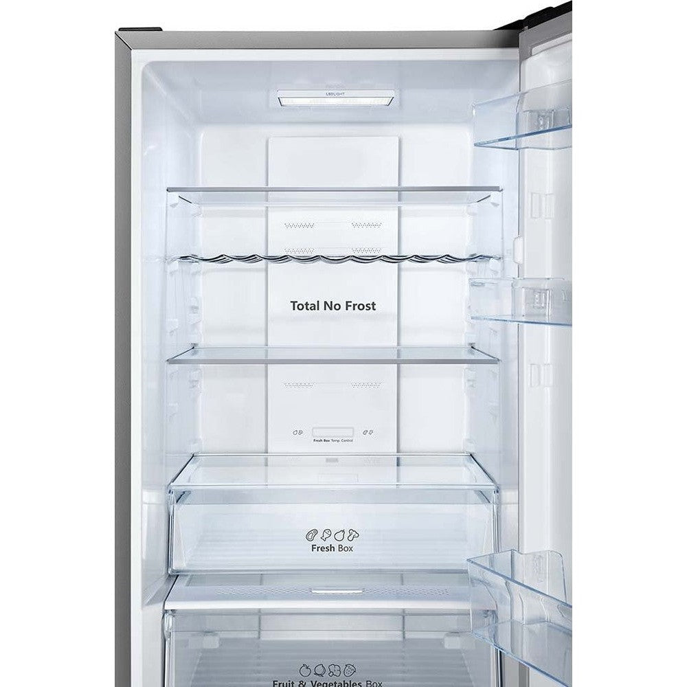 Teknix Fridge Freezer - Inox Silver 340L Frost Free 60/40 split