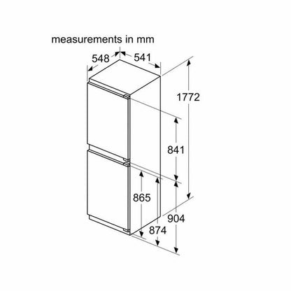 Bosch Series 2 Integrated Fridge Freezer Fixed Hinge 50/50