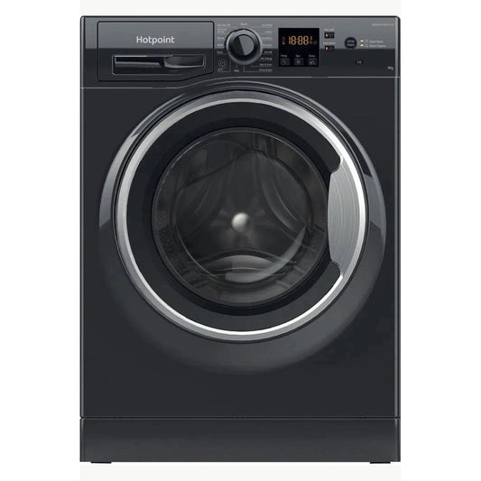 Black Hotpoint Washing Machine 9KG 1600spin